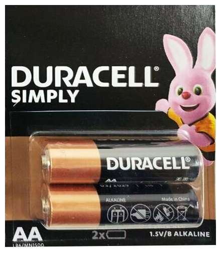 Батарейки AA duracell Simply, в блистере 2 шт.