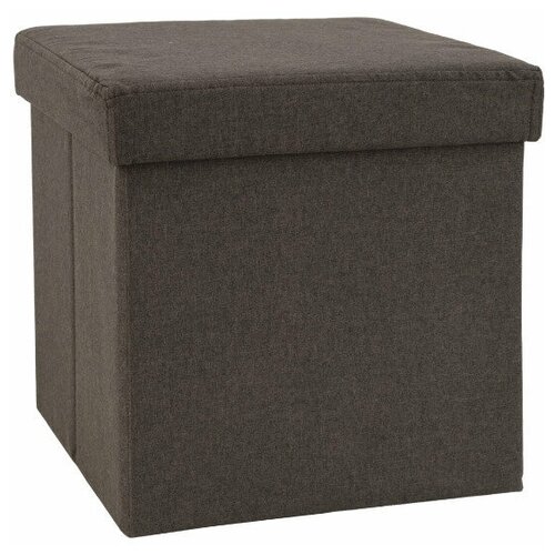 Пуфик универсальный для всех помещений цвет графит, 37х37см, используется как удобное сиденье, подставка для ног и коробка для хранения вещей.