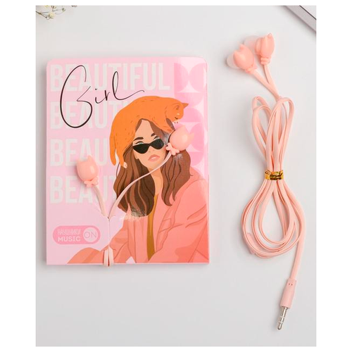 Наушники на открытке Phone Accessories Girl 11 * 20,8 см 1 пара