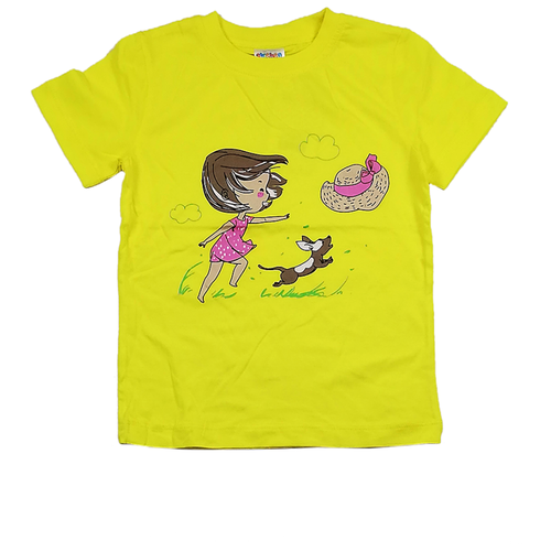 фото Футболка детская лето желтая bonito kids