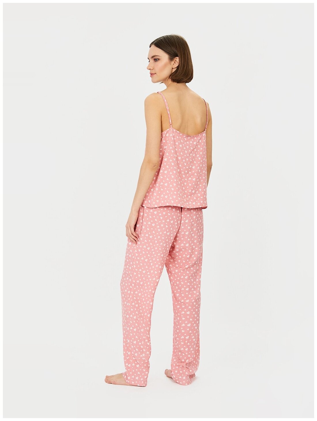 Пижама BAON Пижама с топом и брюками Baon B381006, размер: XS, розовый - фотография № 2
