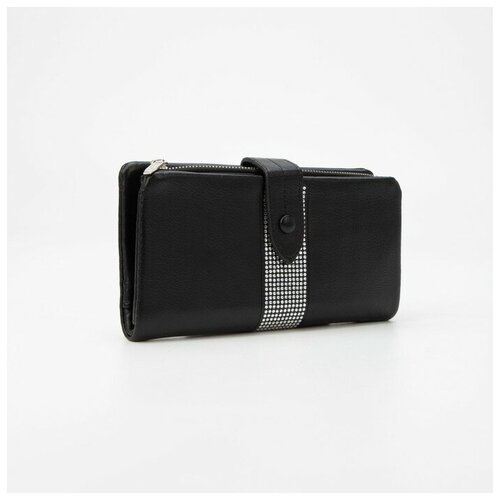 фото Кошелёк, 3 отдела на магнитах, цвет чёрный нет бренда