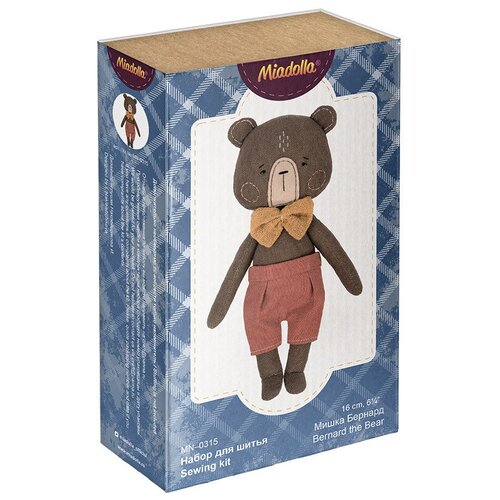 Набор для шитья (изготовления) куклы (игрушки) Miadolla MN-0315 Мишка Бернард