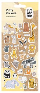 MESHU <b>Наклейки</b> <b>объемные</b> Cute animals <span>количество упаковок: 5 шт., форма выпуска: лист, материал: EVA</span>