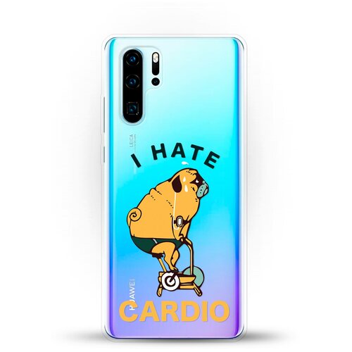 фото Силиконовый чехол не люблю кардио на huawei p30 pro andy & paul