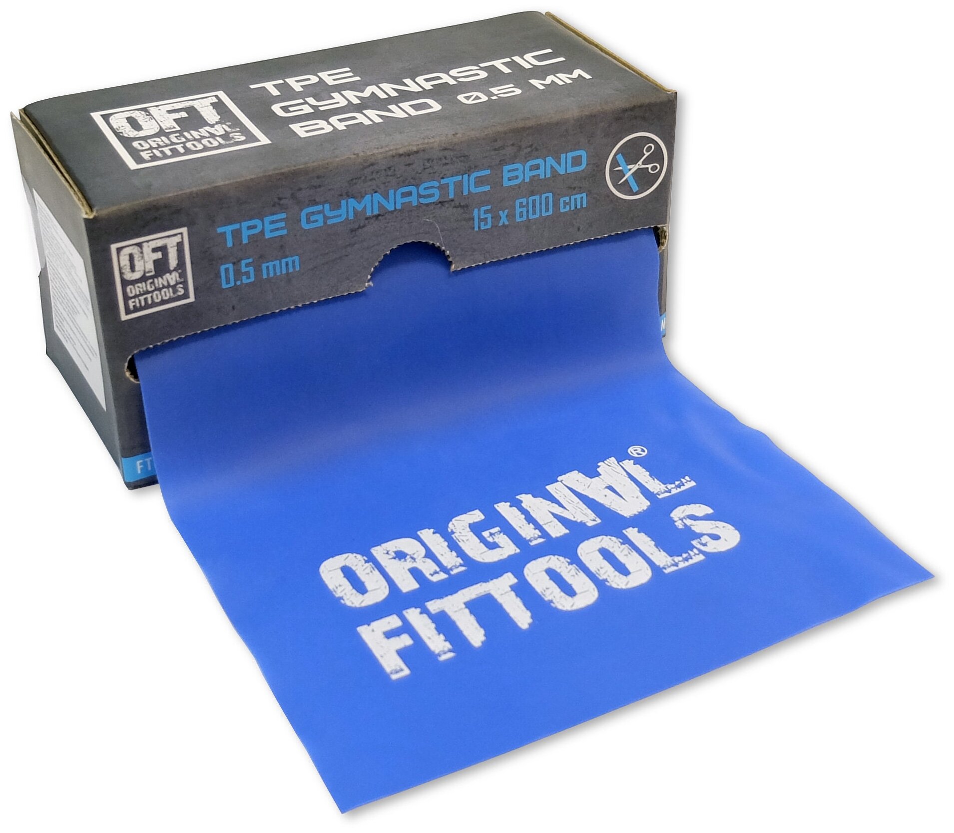 Эспандеры ленточные Original FitTools Эспандер ленточный TPE 6000х150х0.5 мм Original FitTools FT-TPEROLL-0.5