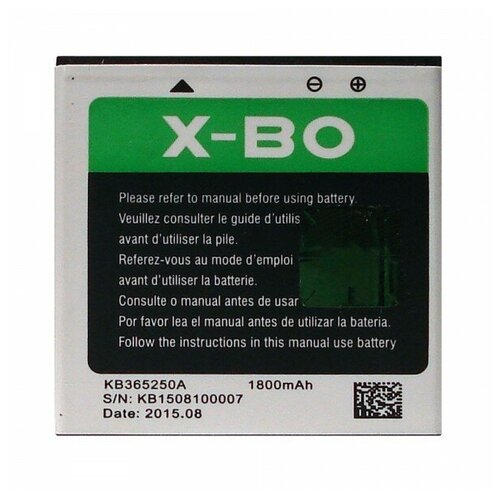 АКБ X-BO KB365250A 1800 mAh, 3.7V, 6.66Wh