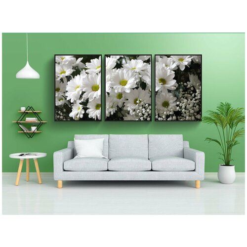 фото Набор модулных постеров для интерьера "цветок, расцветает, завод" 60x90 см. в тубусе, без рамки lotsprints