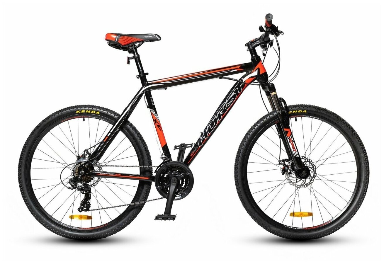 Горный велосипед Horst STALKER 26" 2021 (Рама: 21" (Рост: 180-190см). Цвет: черный/салатовый)
