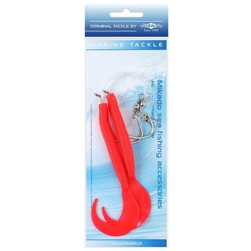 mikado Морская оснастка Mikado PILK D-TWIST RIG 14см, крючок № 8/0 (2шт.) RED