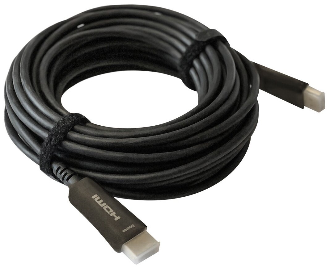 Кабель Digma HDMI 2.0 AOC HDMI (m)/HDMI (m) 10м. черный (BHP AOC 2.0-10)