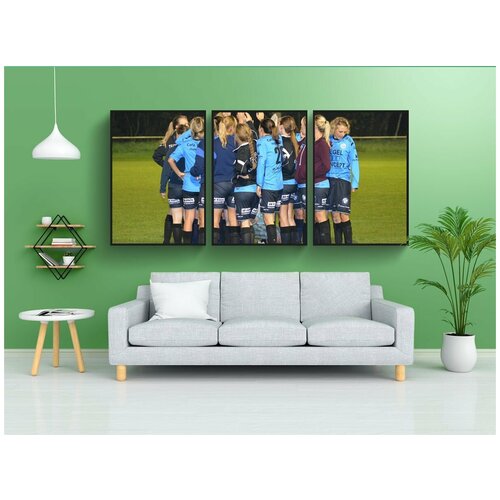 фото Набор модулных постеров для интерьера "командный вид спорта, женщины, люди" 60x90 см. в тубусе, без рамки lotsprints
