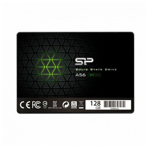 SSD 25 Silicon Power 128GB A56 SATA3 до 560530 Мбит с 3D TLC Phison 7 мм 139200₽