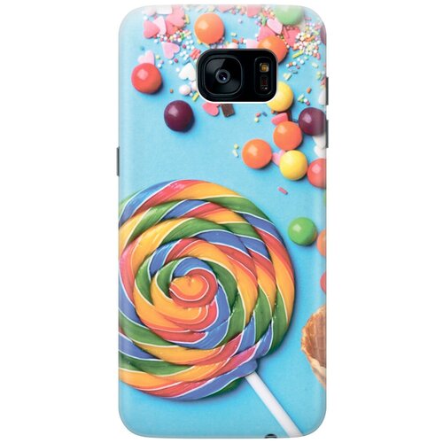 фото Силиконовый чехол на samsung galaxy s7 edge / самсунг с7 эдж с эффектом блеска "разноцветный леденец gosso