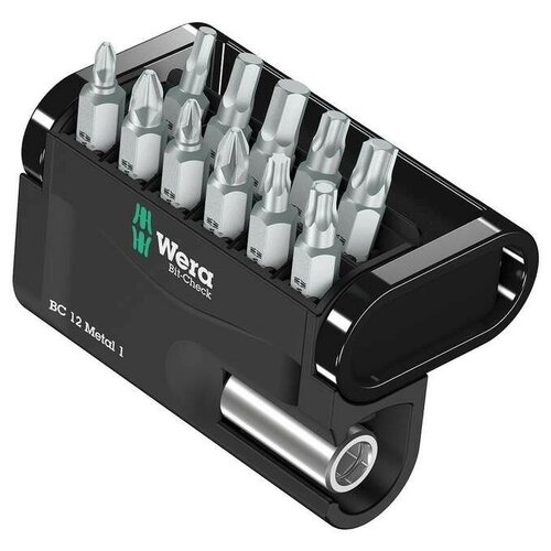 Набор WERA Bit- Check 12 Metal 1 057424 bit check 6 ph impaktor 1 набор крестовых насадок wera we 057691