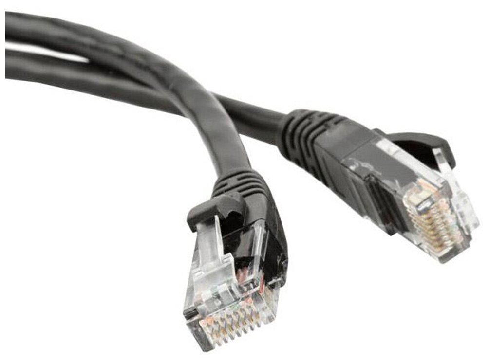 Патч-корд UTP 5E категории 5м Hyperline PC-LPM-UTP-RJ45-RJ45-C5e-5M-LSZH-BK черный