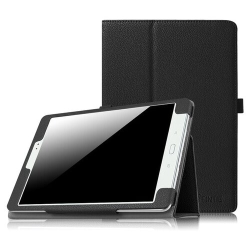 Чехол-обложка MyPads с подставкой для Samsung Galaxy Tab A 9.7 SM-T550/T555 черный из искусственной кожи tablet case for samsung galaxy tab a 9 7 2015 t550 t555 sm t550 sm t555 flip stand pu leather smart cover case protector funda