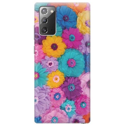 Ультратонкий силиконовый чехол-накладка для Samsung Galaxy Note 20 с принтом Бумажные цветы ультратонкий силиконовый чехол накладка для samsung galaxy m62 с принтом бумажные цветы