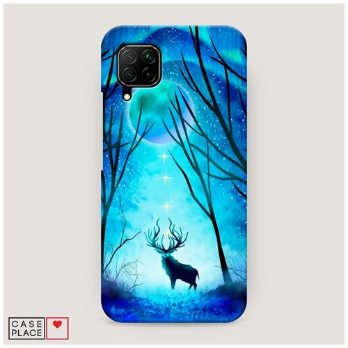 фото Пластиковый чехол "олень северное сияние" на huawei nova 7i / хуавей нова 7i case place
