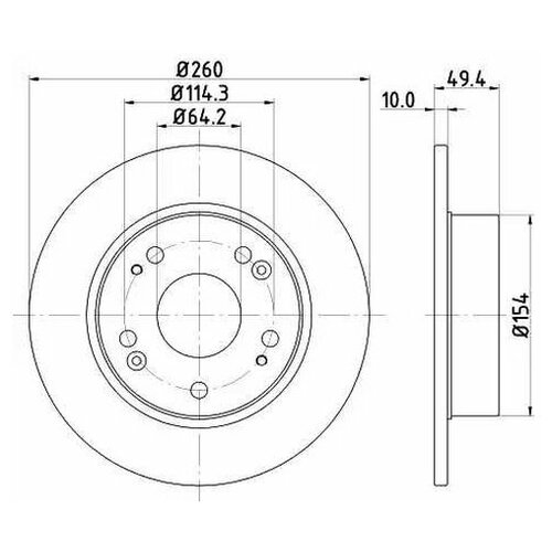 фото Тормозной диск nisshinbo nd8004k для honda accord vii
