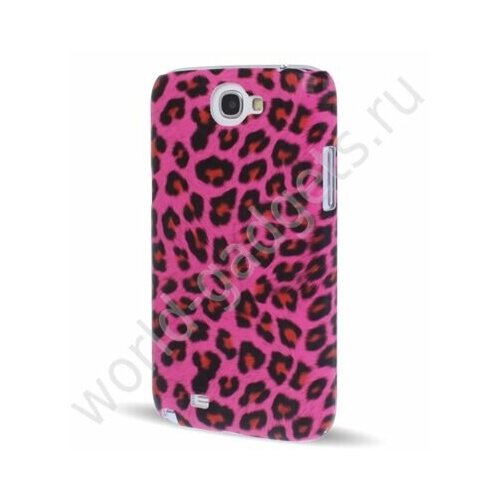 Пластиковый чехол Leopard Texture для Samsung Galaxy Note 2 (малиновый) чехол пластиковый samsung galaxy note 8 птица на жердочке