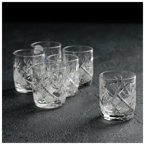 Набор стопок хрустальных для вина Мельница 50 мл 6 шт 3232₽