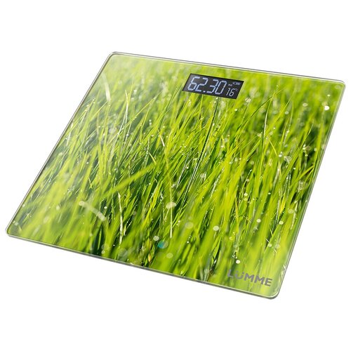 фото Lumme lu-1329 молодая трава весы напольные сенсор, встроенный термометр