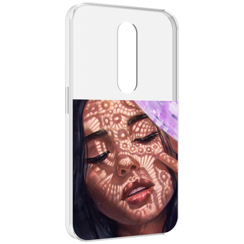 Чехол MyPads девушка-под-кружевами женский для Motorola Moto X Force (XT1585 / XT1581) задняя-панель-накладка-бампер