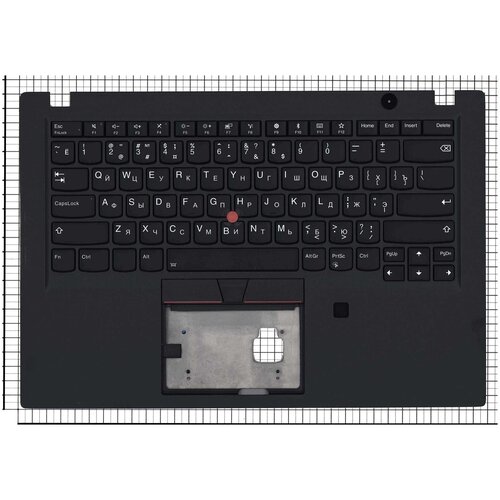 система охлаждения для ноутбука lenovo thinkpad t490s Клавиатура (топ-панель) для ноутбука Lenovo ThinkPad T490s черная с черным топкейсом