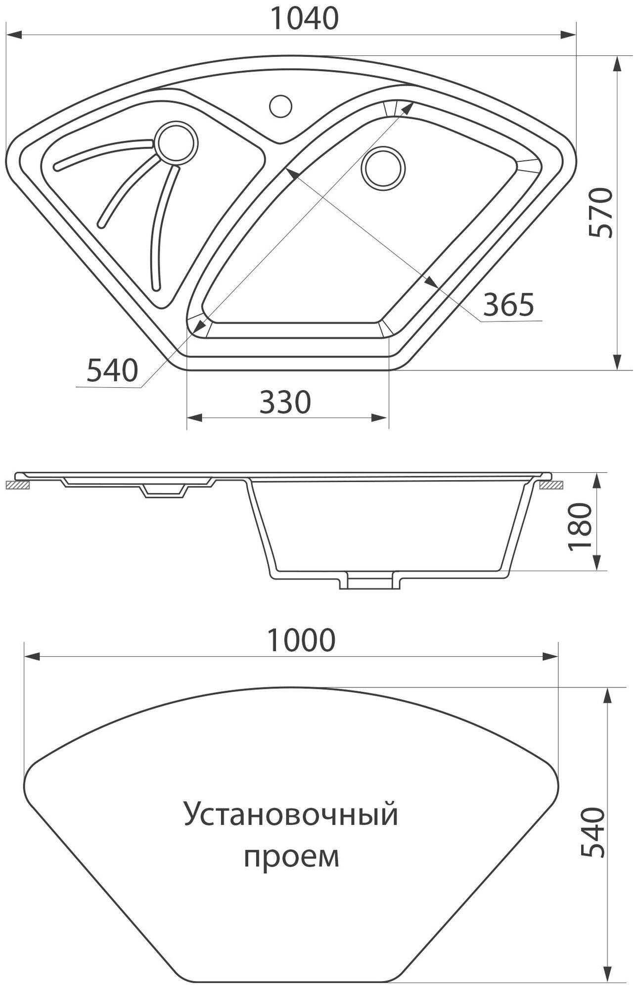 Кухонная мойка врезная GreenStone GRS-10E-307 терракот - фотография № 2