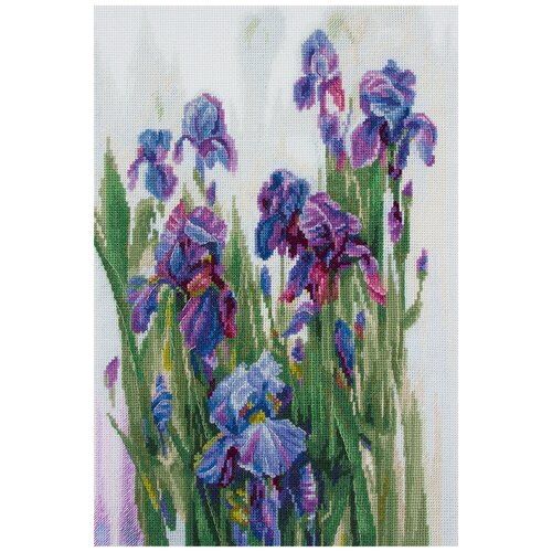 фото Набор для вышивания panna золотая серия c-1907 ( ц-1907 ) акварельные ирисы 1 шт.