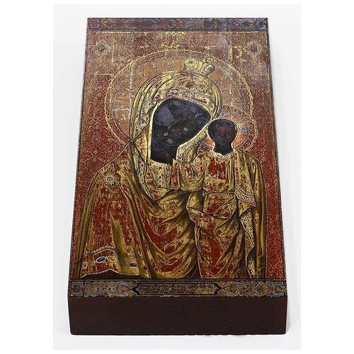 Табынская икона Божией Матери, печать на доске 7*13 см табынская икона божией матери печать на доске 7 13 см