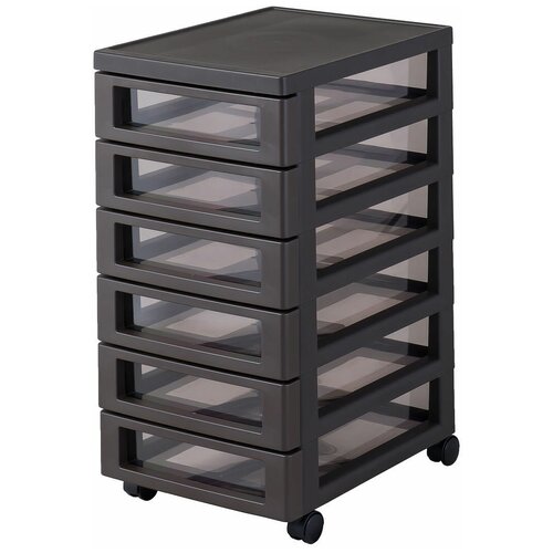 Этажерка с 6 выкатными ящиками В4 на колесиках 43,6*32,3*65 см, 157049, JEJ