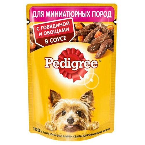 Pedigree Корм для собак Педигри пауч консервы мини с Говядиной и овощами 24х80гр
