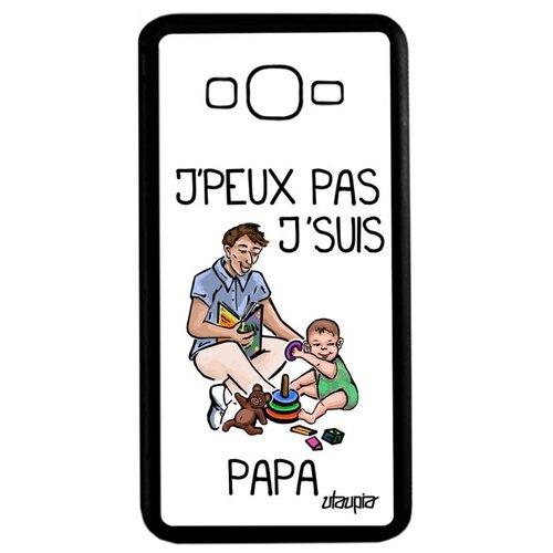 фото Противоударный чехол на телефон // galaxy grand prime // "не могу - стал папой!" комикс семья, utaupia, белый