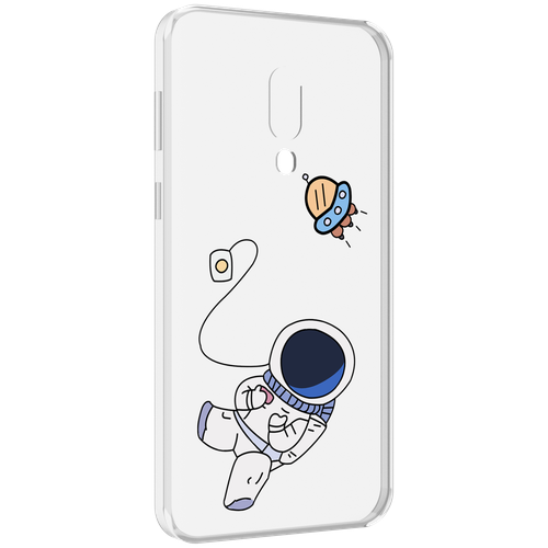 Чехол MyPads астронавт для Meizu 16 Plus / 16th Plus задняя-панель-накладка-бампер