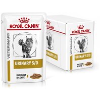 Влажный корм для кошек Royal Canin Urinary S/O, для лечения МКБ, с курицей 12 шт. х 85 г (кусочки в соусе)