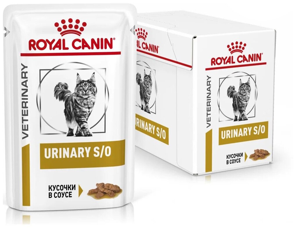 корм для кошек Royal Canin Urinary S/O для лечения МКБ с курицей (кусочки в желе)