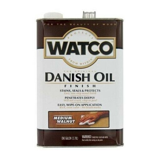 WATCO Danish Oil Масло Датское тонирующее защитное, классический орех (0,946л)