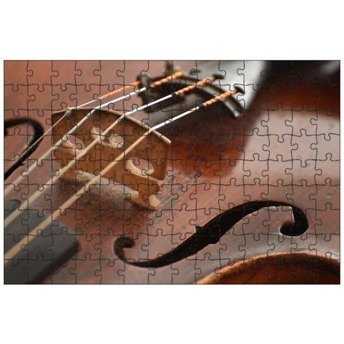 фото Магнитный пазл 27x18см."скрипка, древесина, струны" на холодильник lotsprints