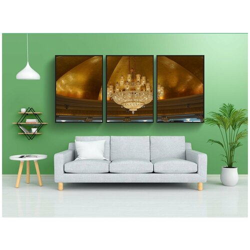 фото Набор модулных постеров для интерьера "люстра, бурдж аль арабских, отель" 60x90 см. в тубусе, без рамки lotsprints