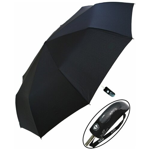 Мужской складной зонт Popular Umbrella автомат 1016N-K/черный