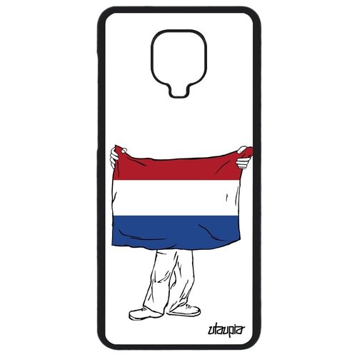 фото Качественный чехол на смартфон // xiaomi redmi note 9s // "флаг голландии с руками" туризм страна, utaupia, белый