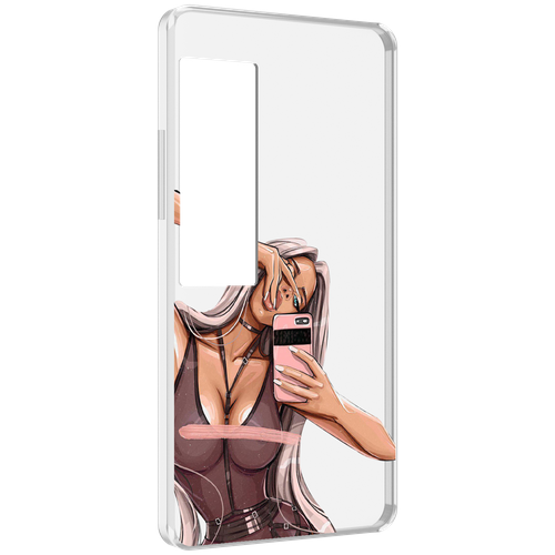 Чехол MyPads девушка-в-прозрачной-одежде для Meizu Pro 7 Plus задняя-панель-накладка-бампер чехол mypads девушка в прозрачной одежде для umidigi power 7 задняя панель накладка бампер