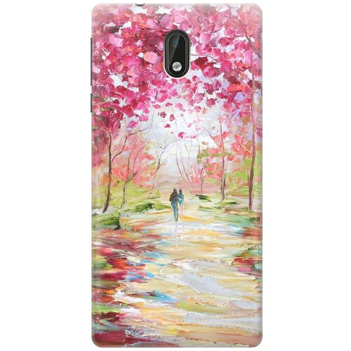 фото Re:pa накладка transparent для nokia 3 с принтом "весенняя роща"