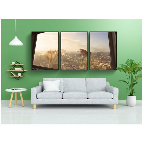 фото Набор модулных постеров для интерьера "фотомонтаж, photoshop, цифровой фотомонтаж" 60x90 см. в тубусе, без рамки lotsprints