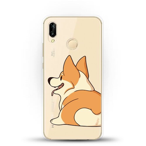 фото Силиконовый чехол корги на huawei p20 lite andy & paul
