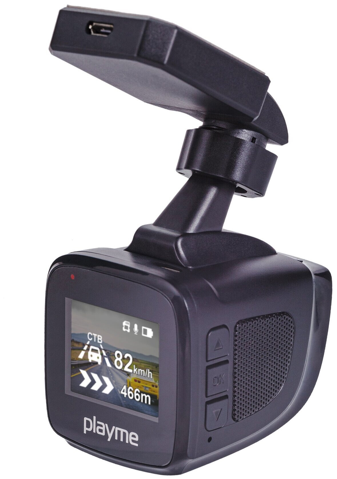 Видеорегистратор автомобильный 3 в 1 с камерой, gps - информатором и определением радаров для авто Playme Kvant
