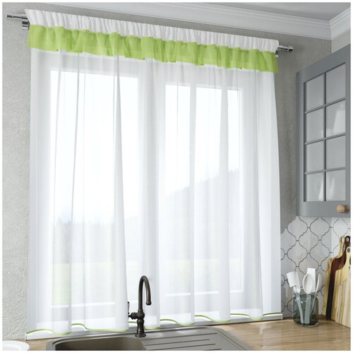 фото Шторы для кухни sola "неон", салатовый