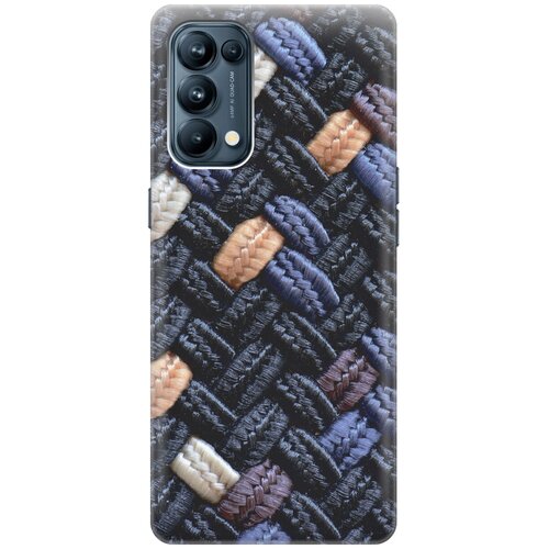 фото Силиконовый чехол на oppo reno5 / оппо рено5 с принтом "сплетение gosso